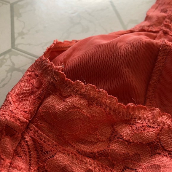 Free People Lace Bralette in Orange - Size Medium - Picture 9 of 11